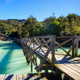 <p>Wooden houses and bridges in Castro and Tortel</p>